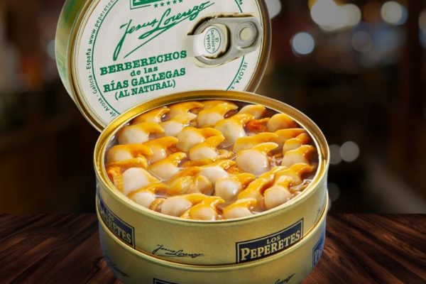 Berberechos al natural de las rías gallegas. Los peperetes.
